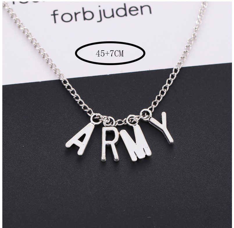 Fashion Letter Alloy Plating No Inlaid Unisex Pendant Necklace display picture 4