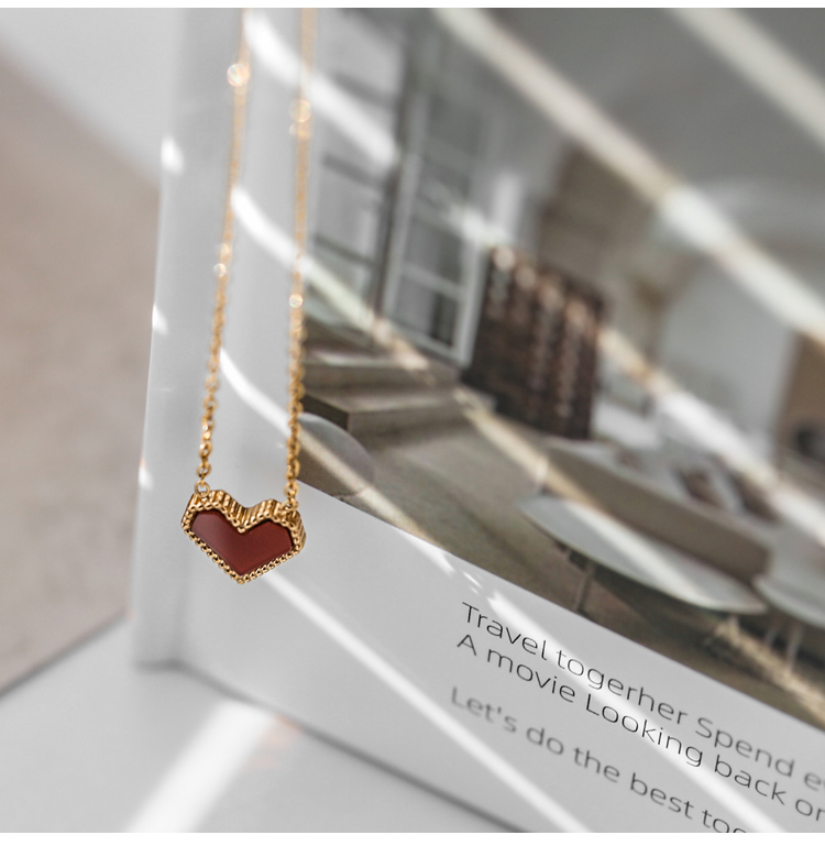 Romantic Cross Heart Shape Stainless Steel Necklace Plating Stainless Steel Necklaces display picture 10