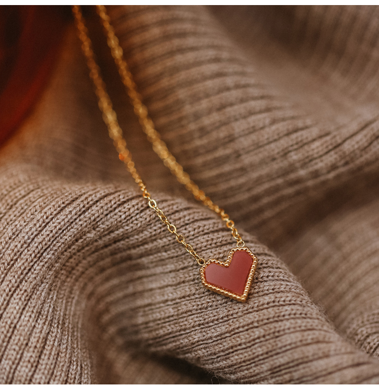 Romantic Cross Heart Shape Stainless Steel Necklace Plating Stainless Steel Necklaces display picture 15
