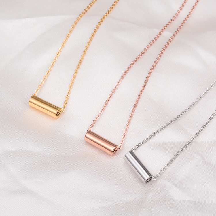 Simple Style Geometric Titanium Steel Pendant Necklace Plating Stainless Steel Necklaces display picture 2