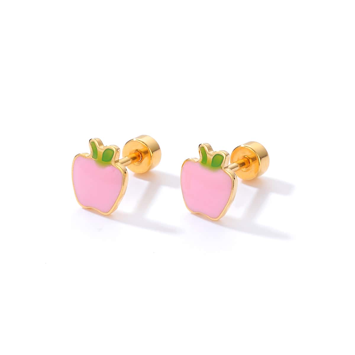 Fashion Apple Stainless Steel Ear Studs display picture 2