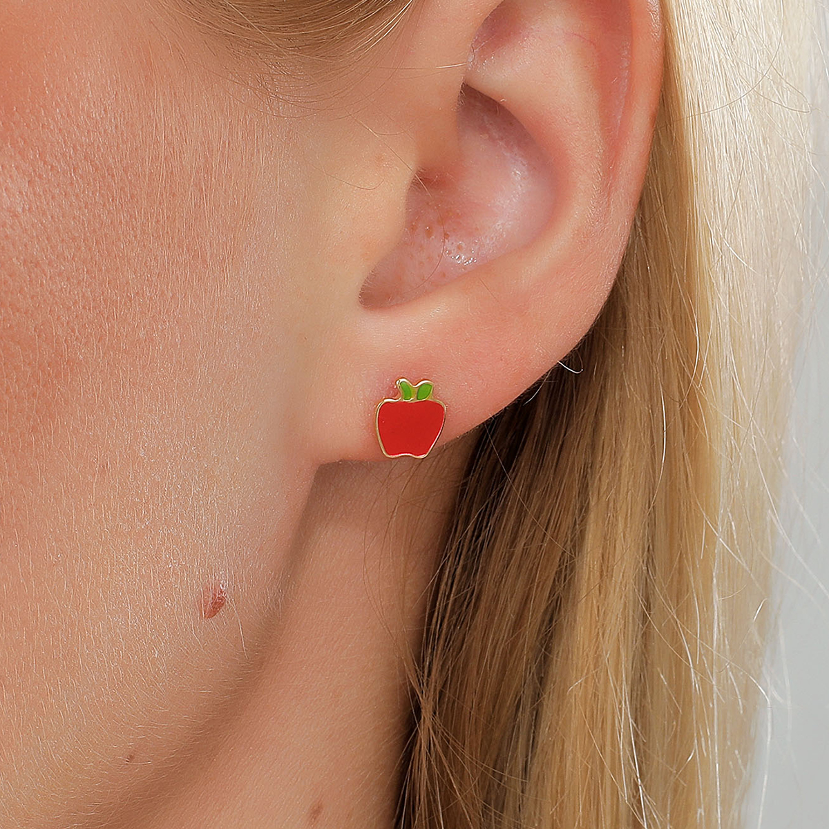 Fashion Apple Stainless Steel Ear Studs display picture 7