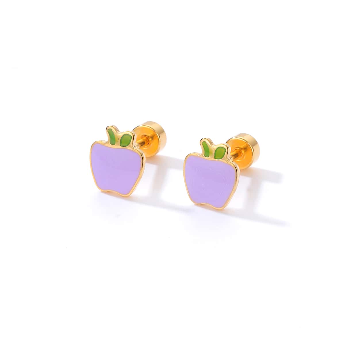 Fashion Apple Stainless Steel Ear Studs display picture 11