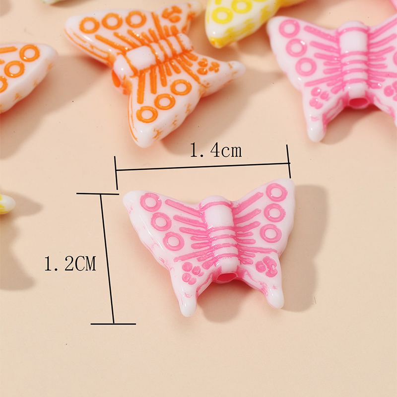 10 Pairs Synthetic Resin Butterfly Cute display picture 2