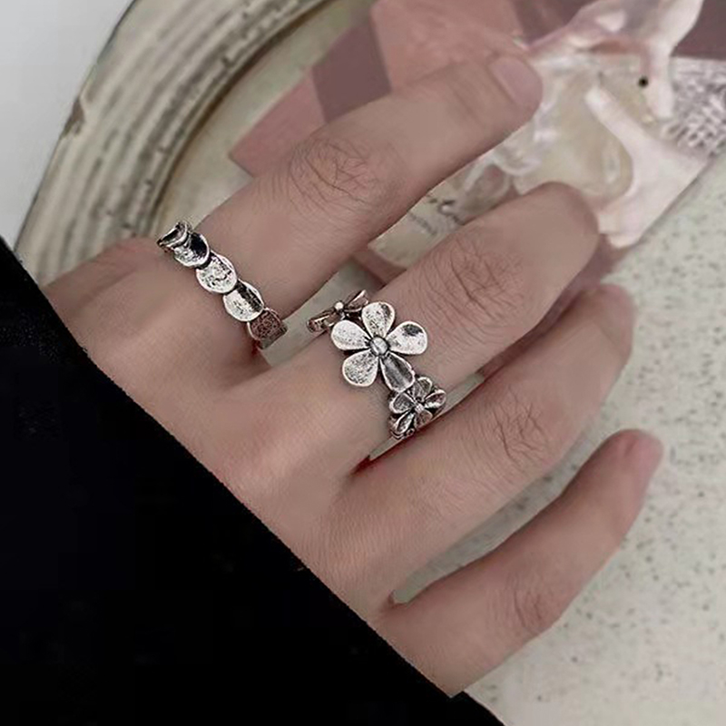 Fashion Flower Metal Plating Open Ring 1 Piece display picture 2