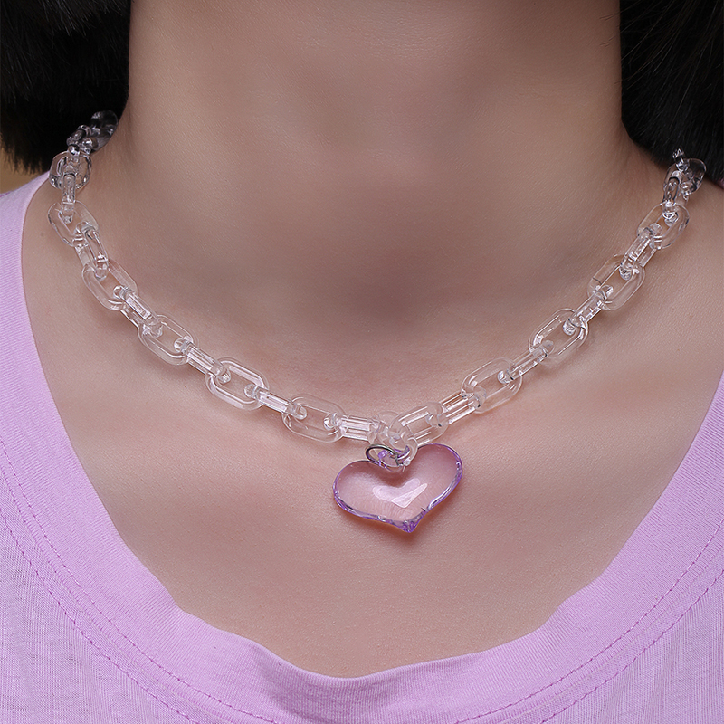 Sweet Heart Shape Arylic Choker 1 Piece display picture 2