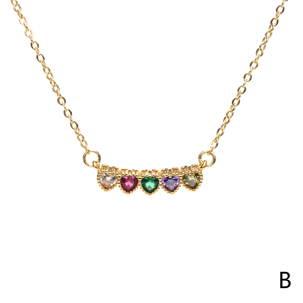 Elegant Heart Shape Copper Necklace Inlay Zircon Copper Necklaces display picture 4