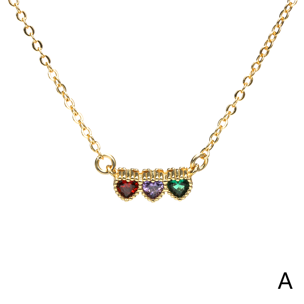 Elegant Heart Shape Copper Necklace Inlay Zircon Copper Necklaces display picture 2