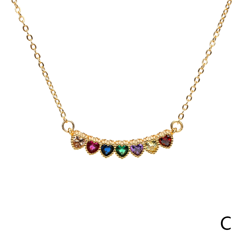 Elegant Heart Shape Copper Necklace Inlay Zircon Copper Necklaces display picture 3