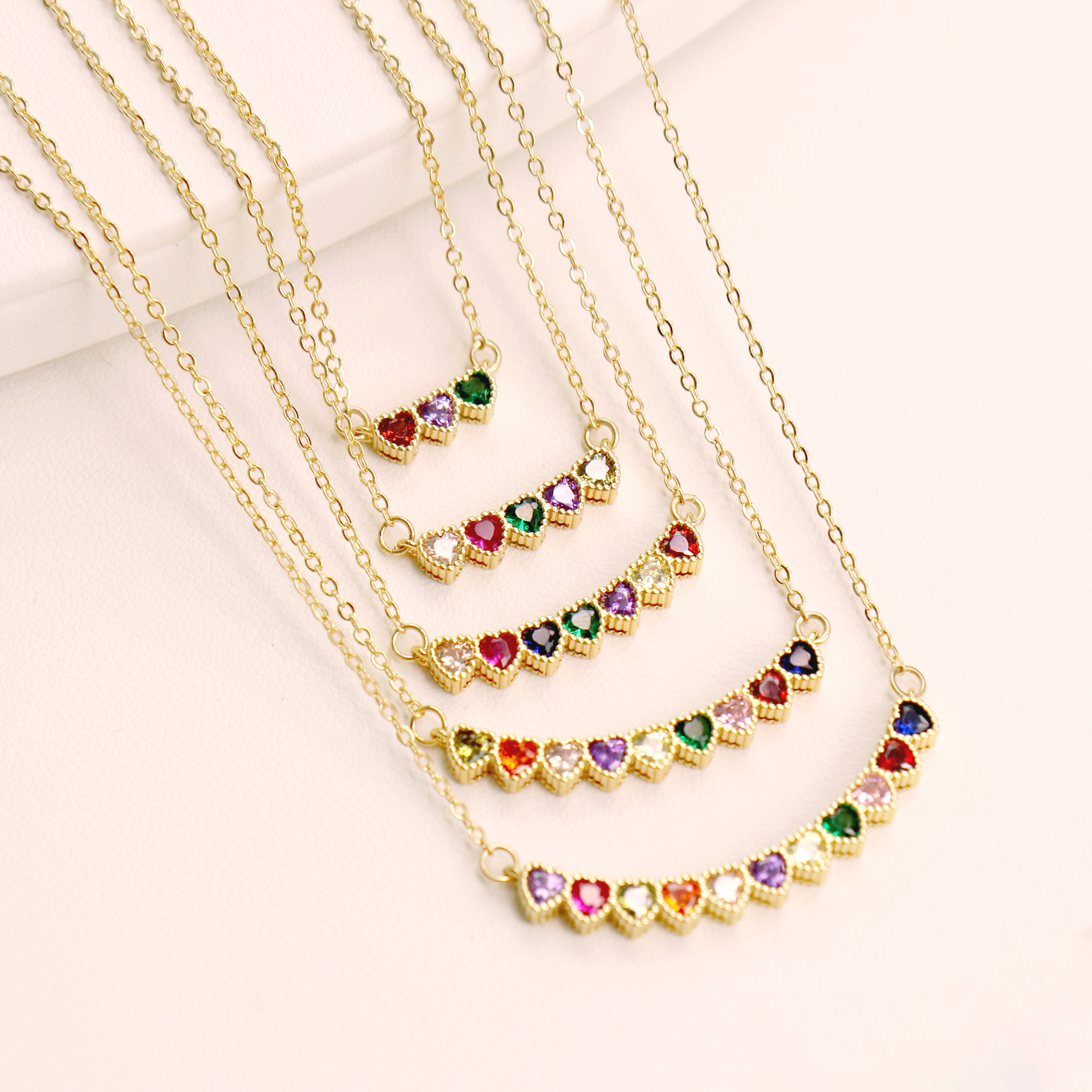 Elegant Heart Shape Copper Necklace Inlay Zircon Copper Necklaces display picture 9