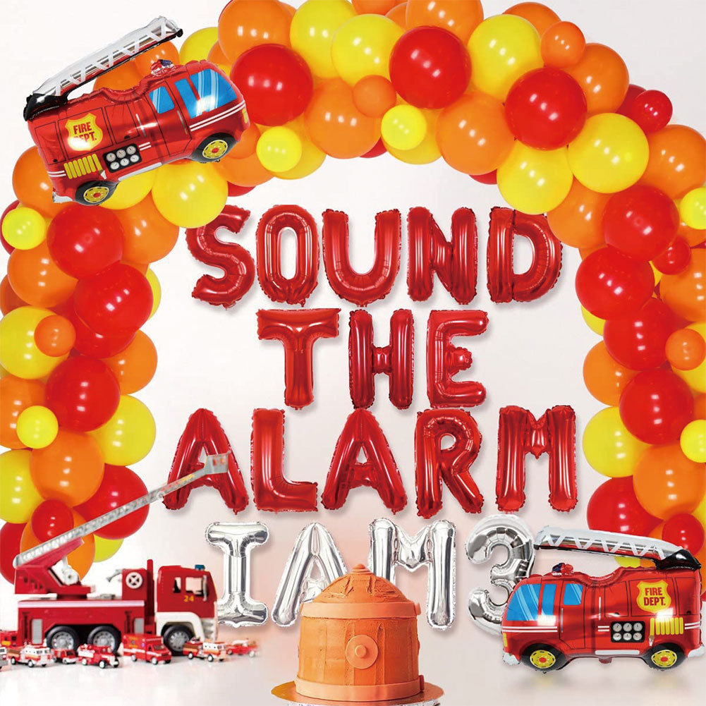 Fire Truck Emulsion Party Balloon display picture 3