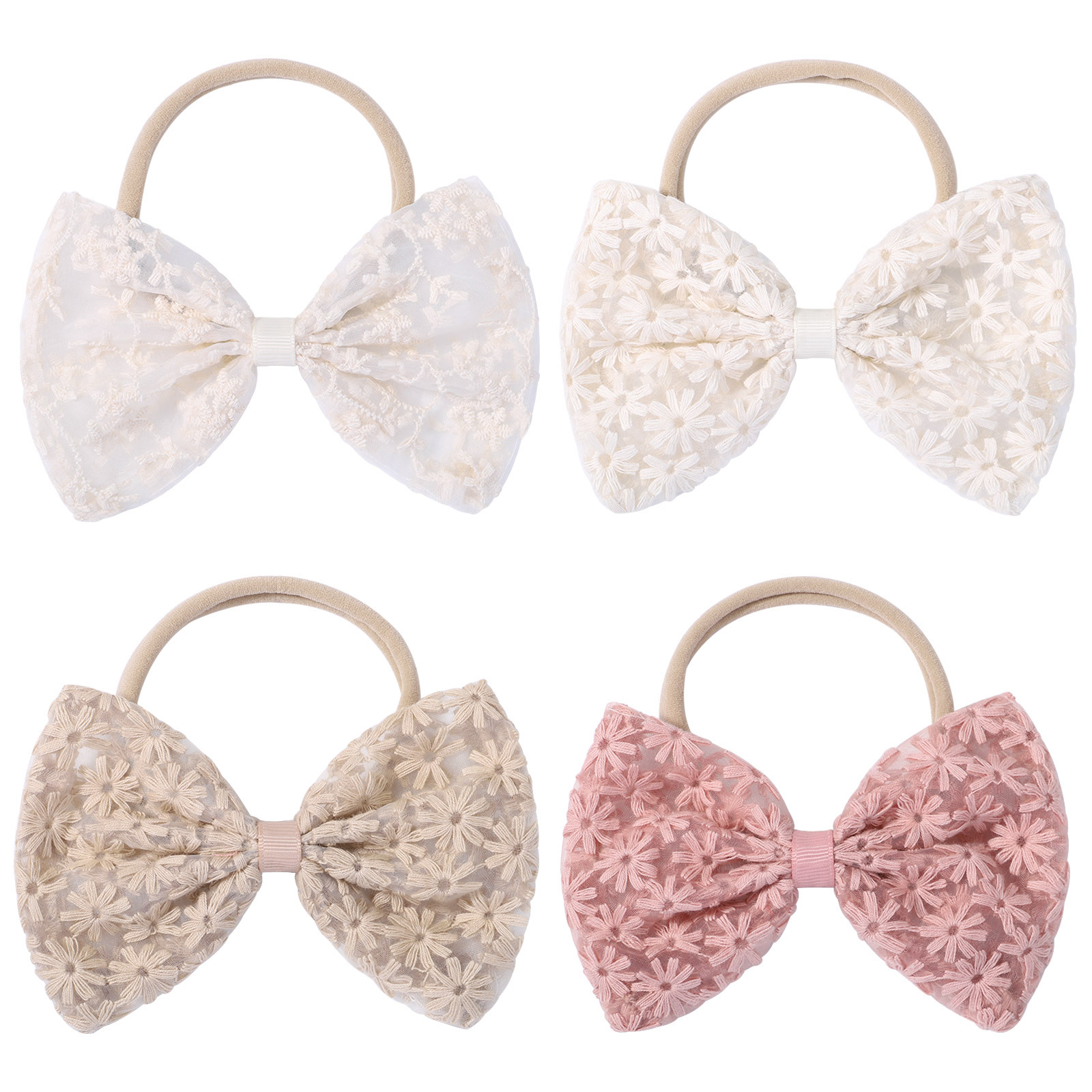 Casual Cute Flower Bow Knot Polyester Hair Band display picture 8