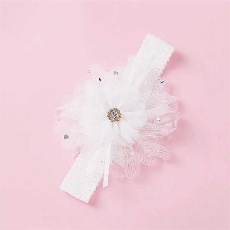 Sucré Fleur Matériaux Mixtes Paillettes Bande De Cheveux 1 Pièce display picture 2