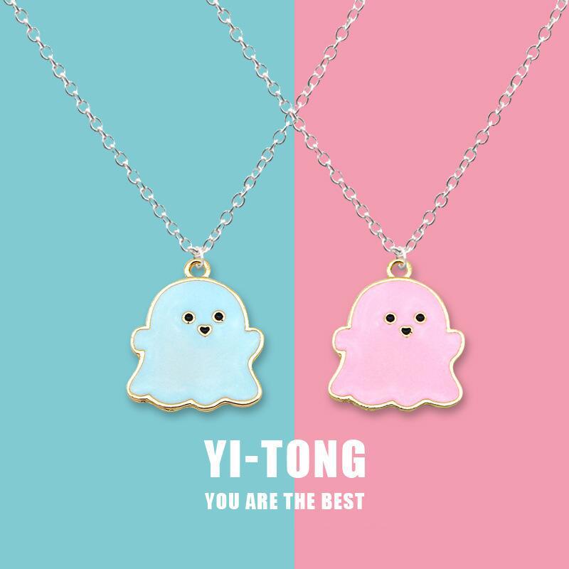 Cute Ghost Alloy Halloween Unisex Pendant Necklace display picture 3