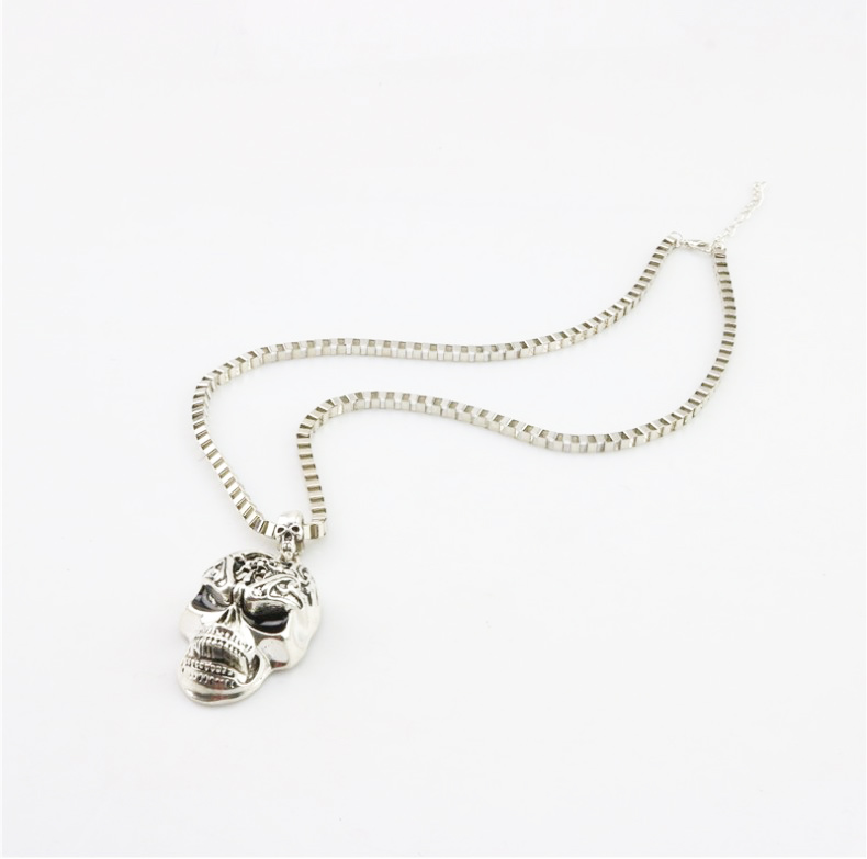 Punk Skull Alloy Plating Necklace 1 Piece display picture 7