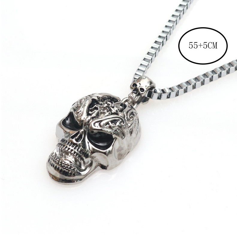 Punk Skull Alloy Plating Necklace 1 Piece display picture 8