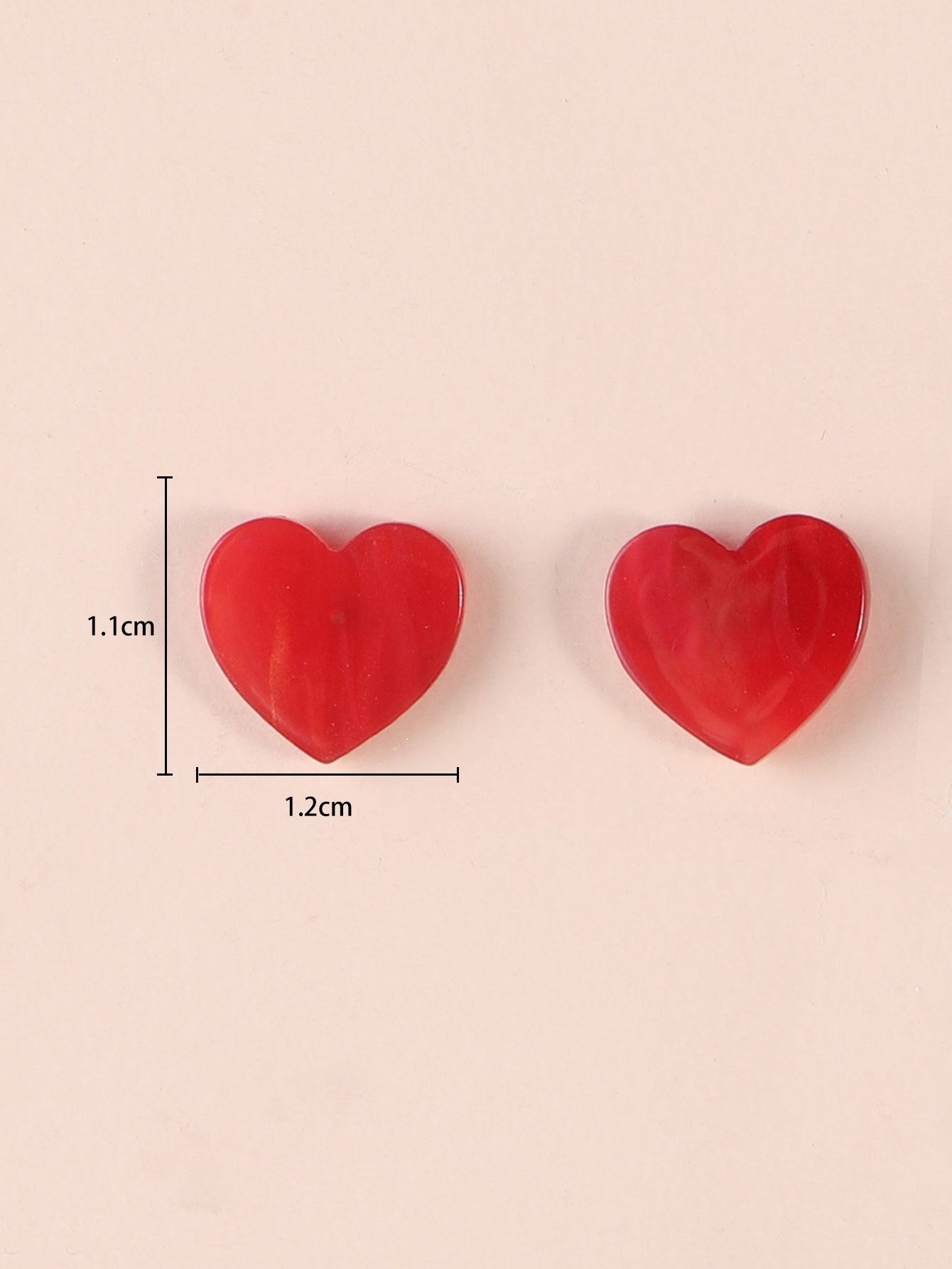 Simple Style Heart Shape Lightning Arylic Heart Arylic Ear Studs 1 Pair display picture 2