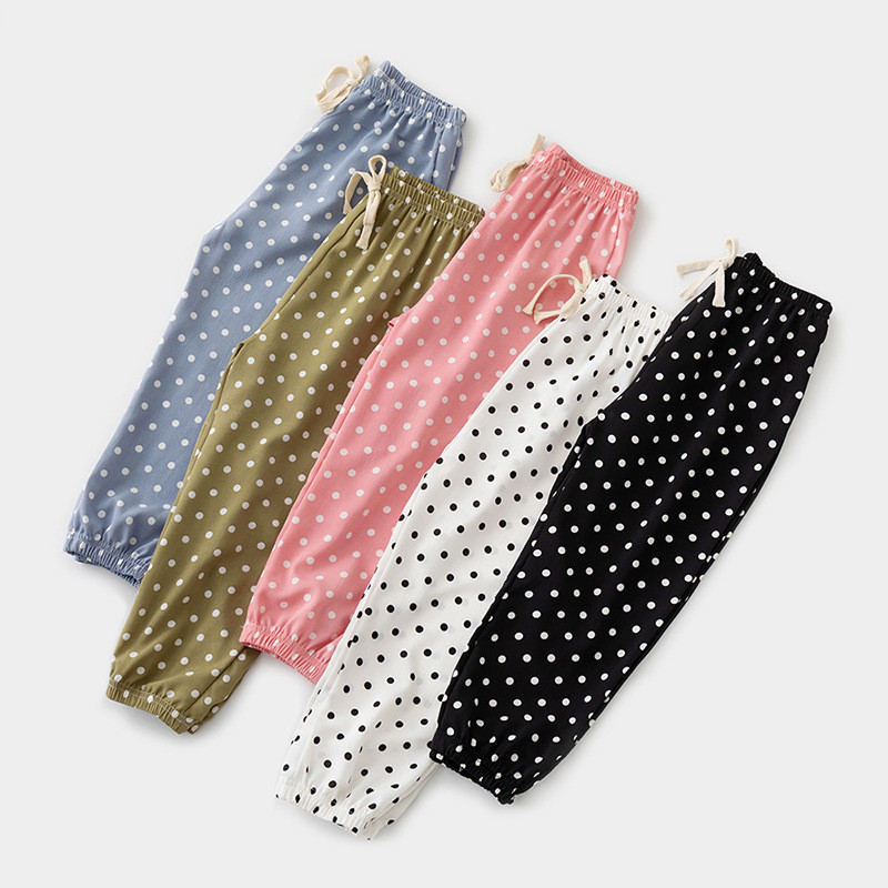 Casual Polka Dots Polyester Printing Casual Pants Baby Clothes display picture 3