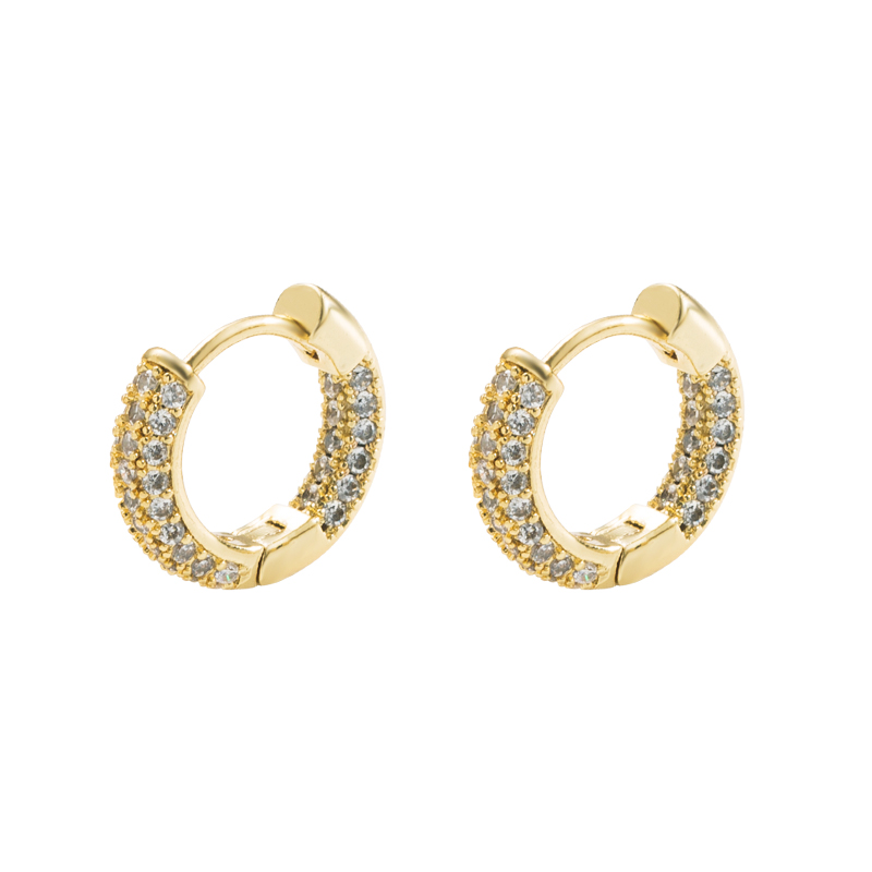 Style Classique Géométrique Le Cuivre Des Boucles D'oreilles Placage Zircon Boucles D'oreilles En Cuivre 1 Paire display picture 10