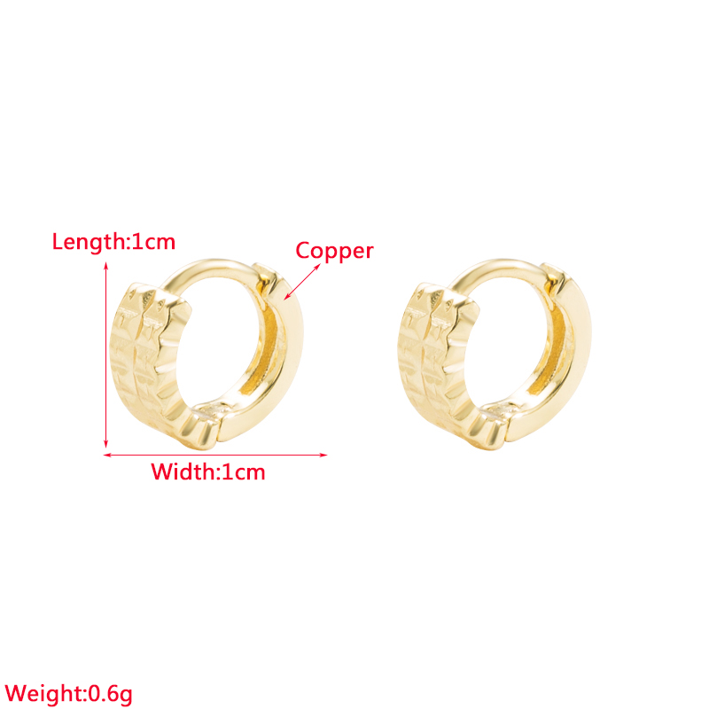 Classic Style Geometric Copper Earrings Plating Copper Earrings 1 Pair display picture 1