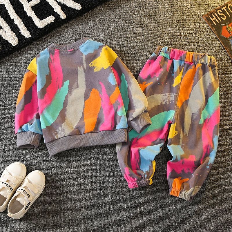 Casual Fashion Printing Cotton Blend Printing Pants Sets Baby Clothes display picture 2