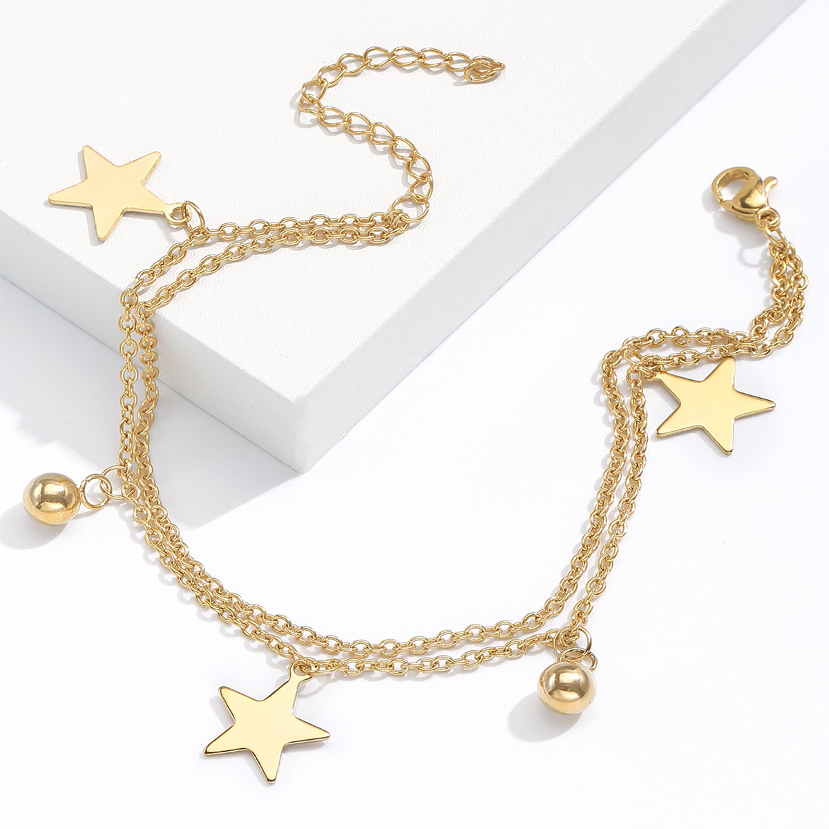 Simple Style Star Dragonfly Butterfly 201 Stainless Steel Plating 18K Gold Plated Unisex Anklet display picture 10