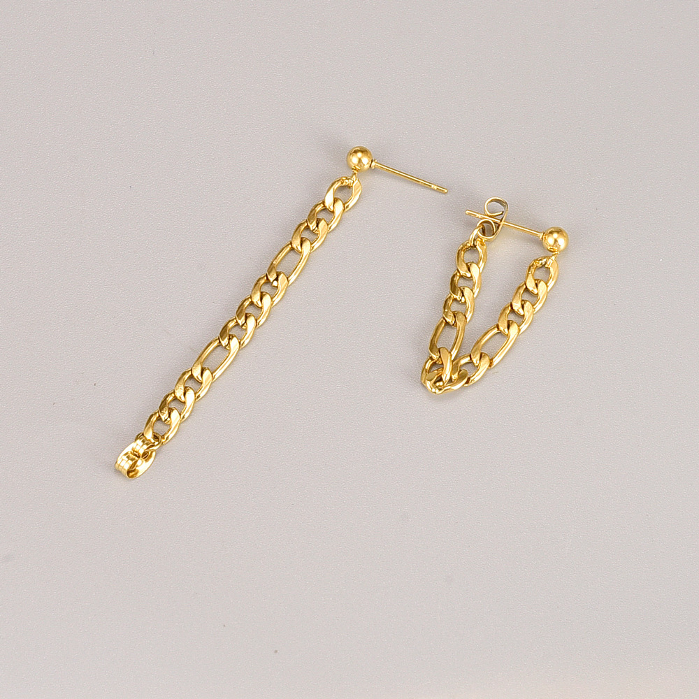 Fashion Solid Color Titanium Steel Ear Studs Plating Chain Stainless Steel Earrings display picture 3