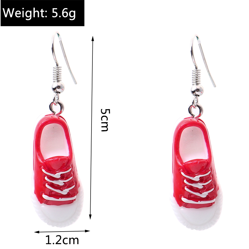 Cute Shoe Resin Enamel Drop Earrings display picture 1