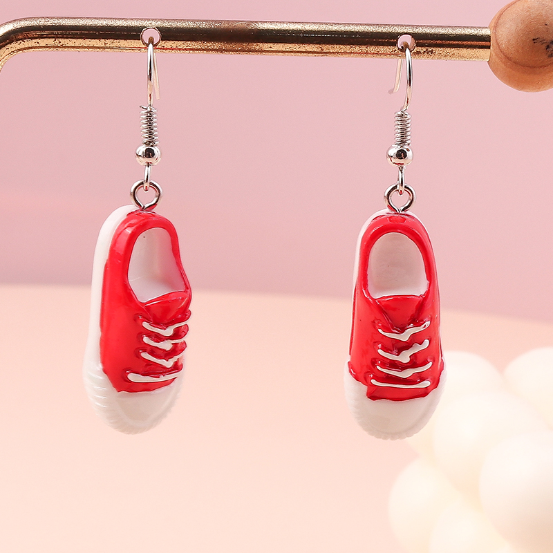Cute Shoe Resin Enamel Drop Earrings display picture 2