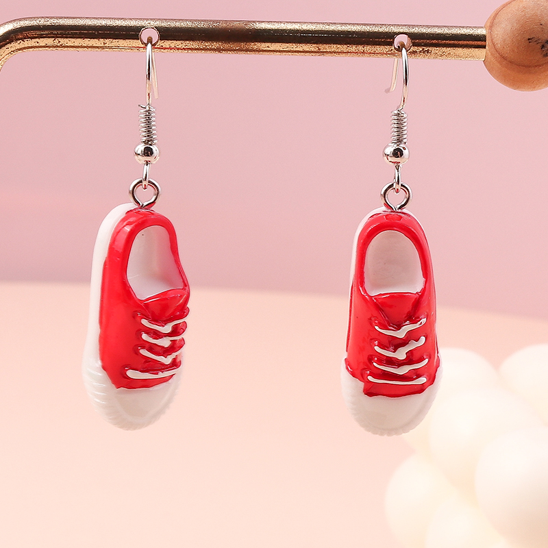 Mignon Chaussure Résine Émail Boucles D'oreilles display picture 2