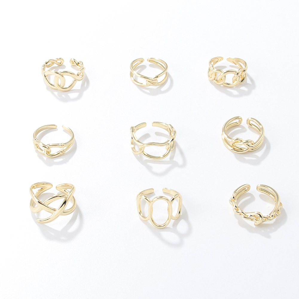 Simple Style Copper Open Ring Plating Copper Rings display picture 3