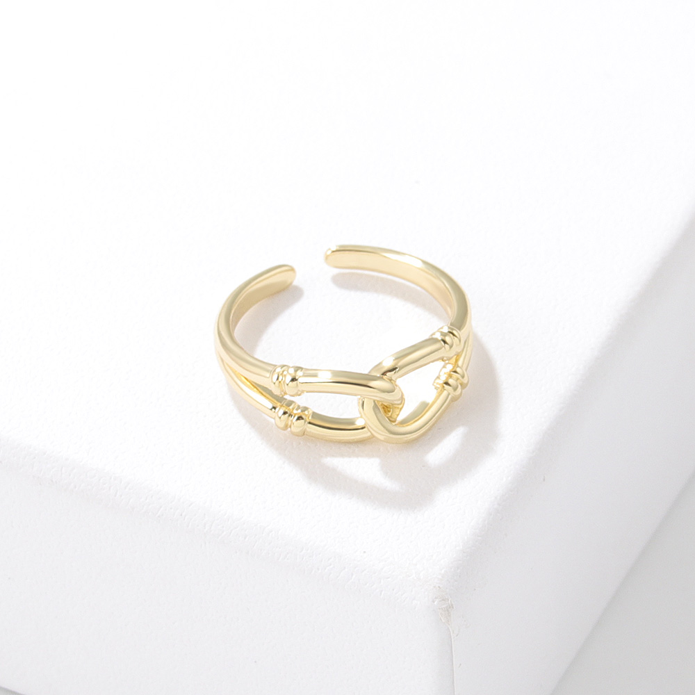 Simple Style Copper Open Ring Plating Copper Rings display picture 5