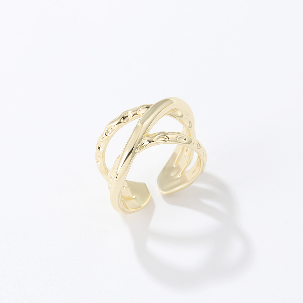 Kupfer Mit Offenem Ring, Überlagerte Kupfer Ringe Im Einfachen Stil display picture 7