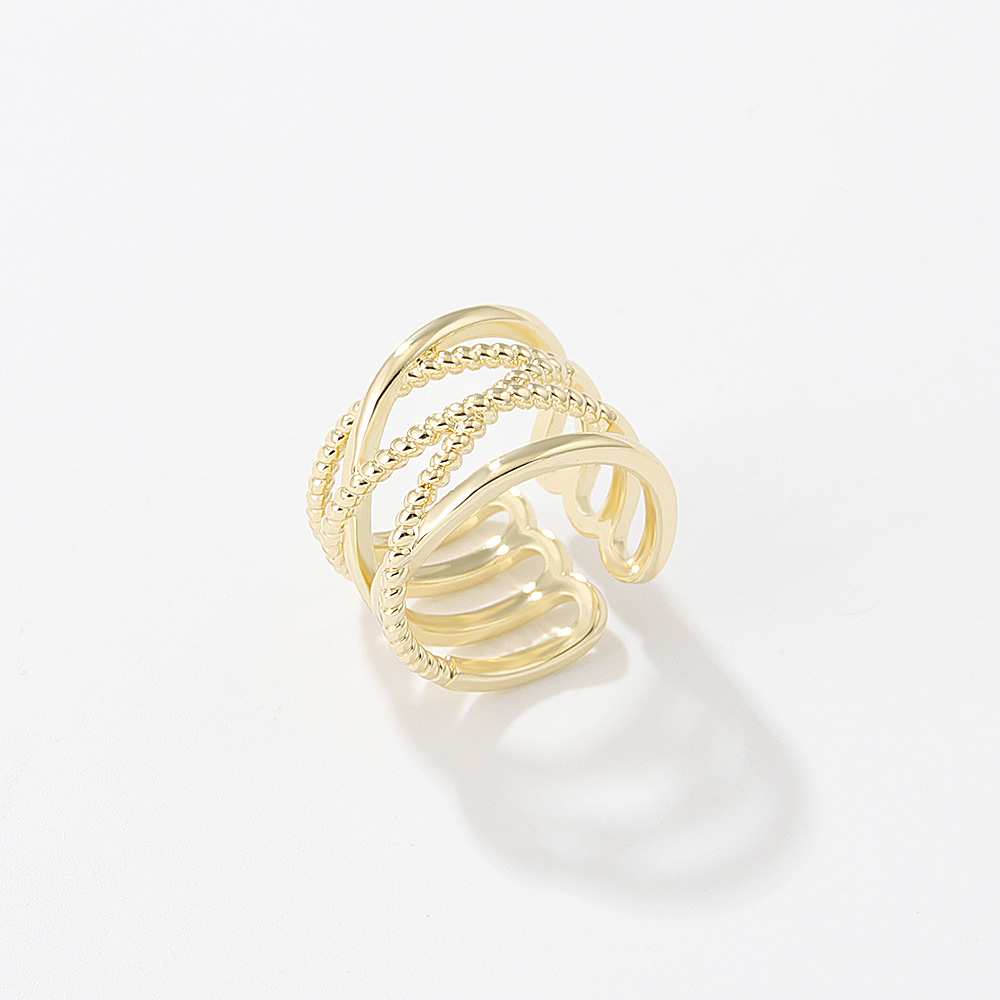 Kupfer Mit Offenem Ring, Überlagerte Kupfer Ringe Im Einfachen Stil display picture 9