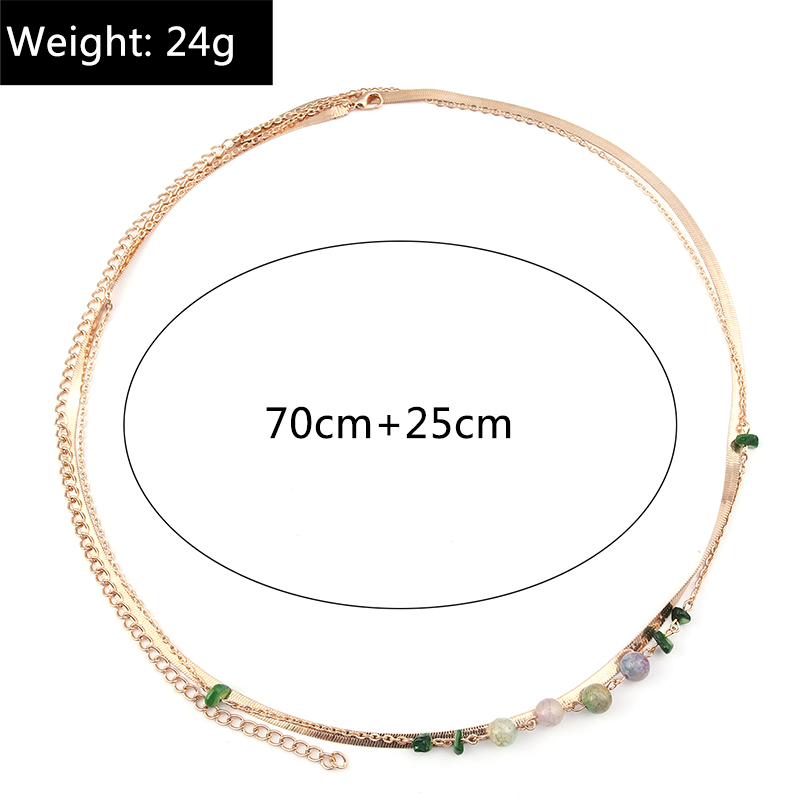 Simple Style Geometric Alloy Plating Beads Waist Chain 1 Piece display picture 1