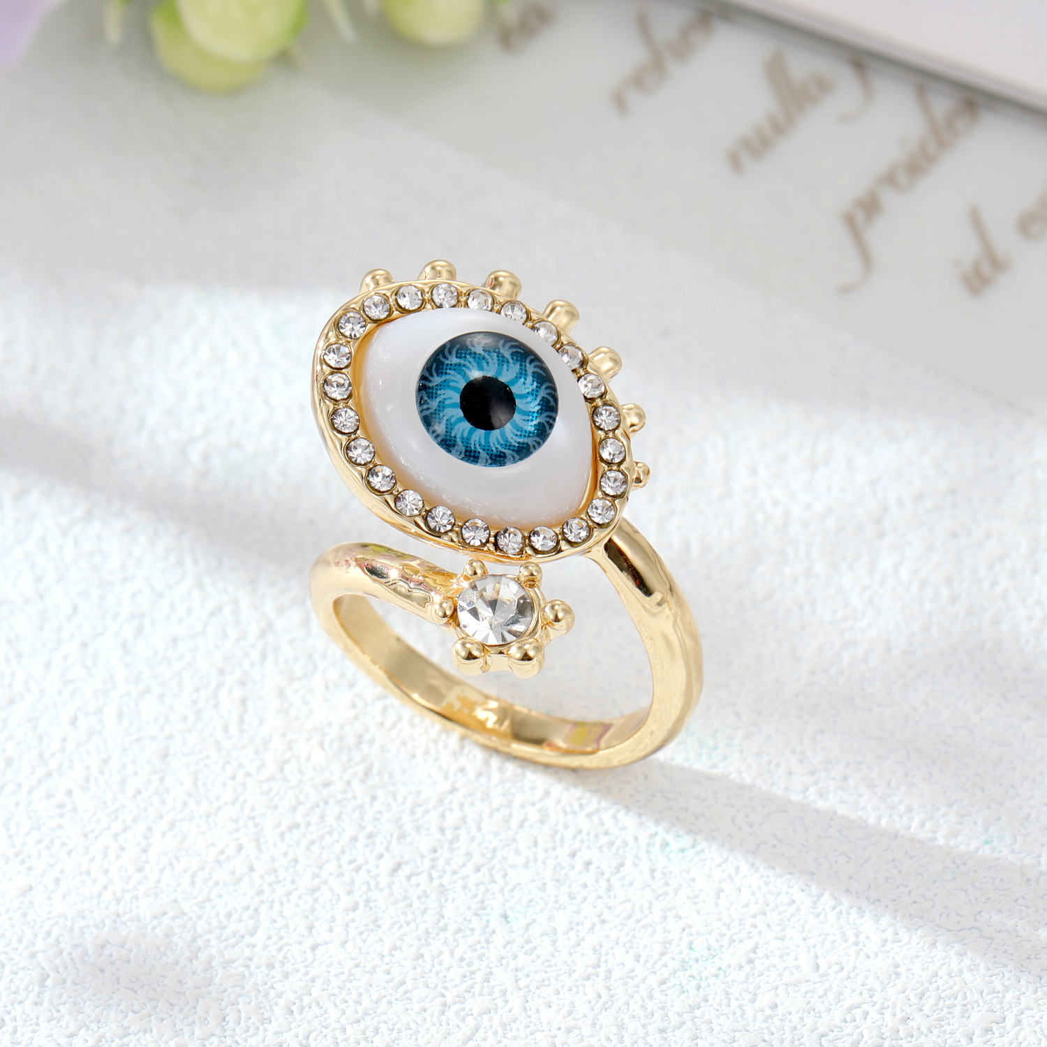 Fashion Devil's Eye Alloy Resin Open Ring 1 Piece display picture 3