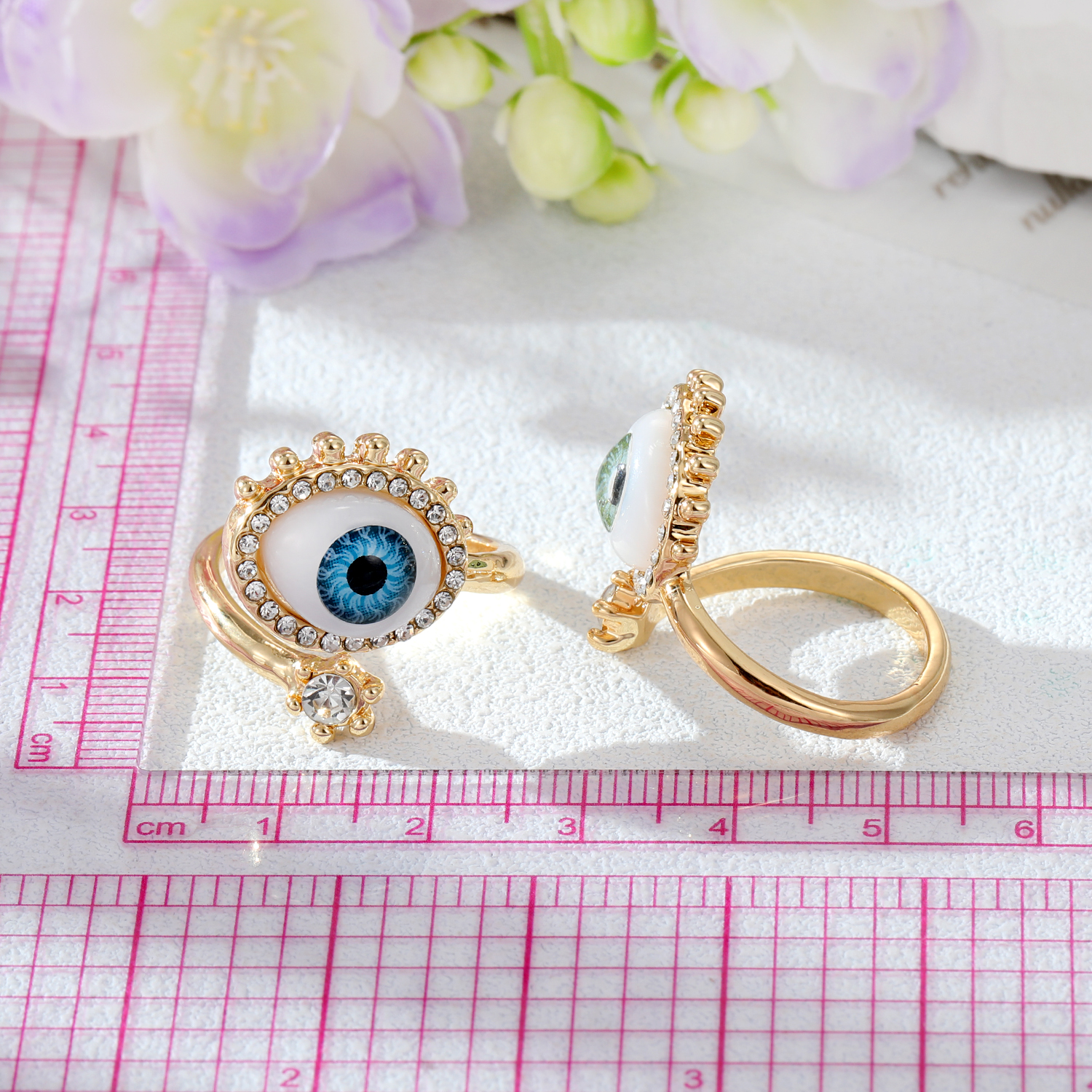 Fashion Devil's Eye Alloy Resin Open Ring 1 Piece display picture 5