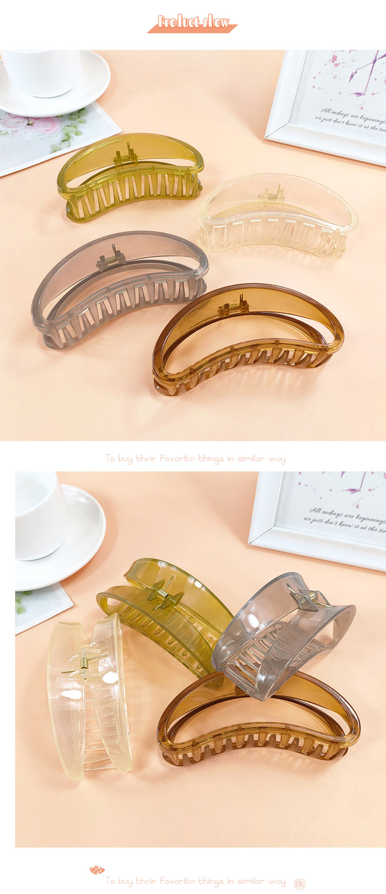 Fashion Geometric Arylic Hollow Out Hair Claws display picture 3