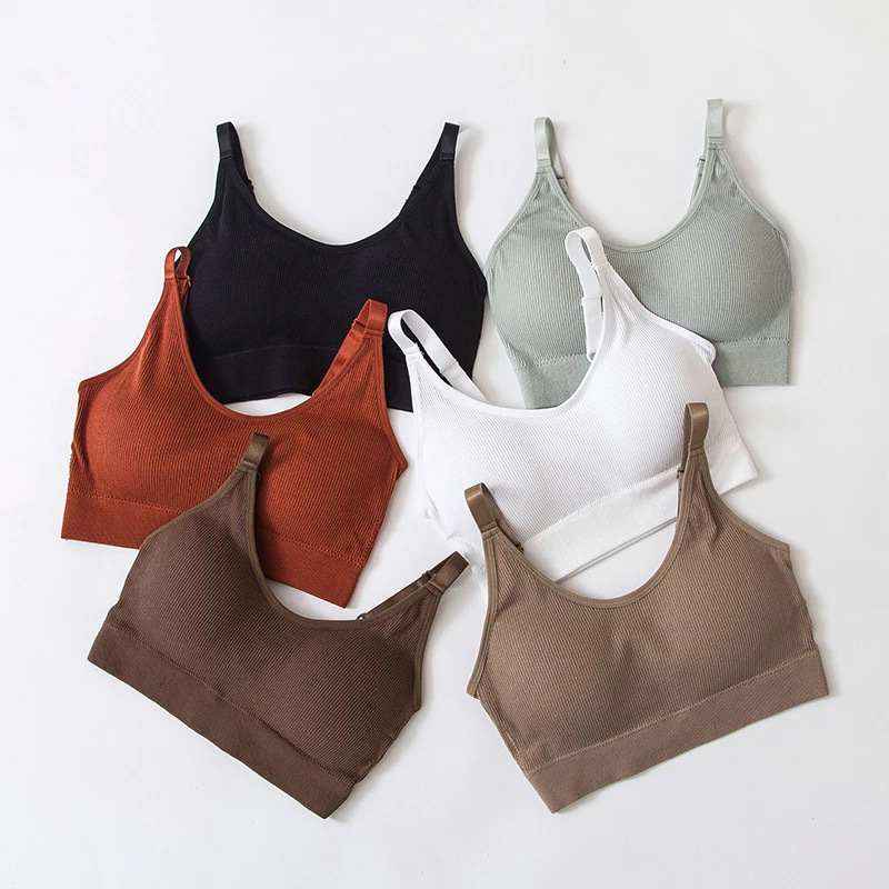Solid Color Sports Bras Comfort Bra display picture 5