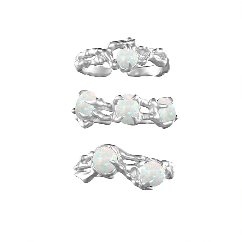 Style Simple Géométrique Le Cuivre Anneaux Strass Anneaux De Cuivre display picture 7