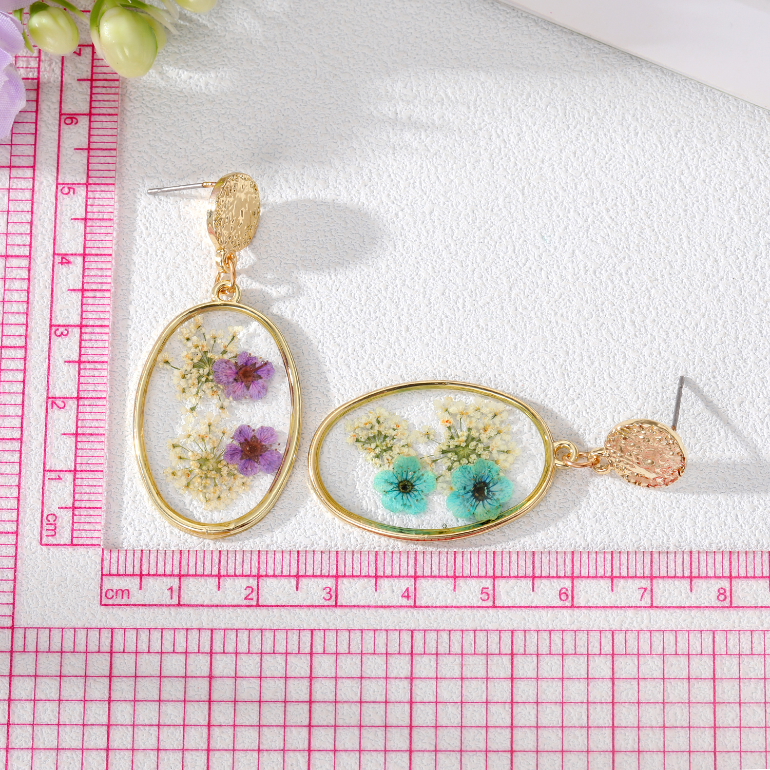 Wholesale Jewelry 1 Pair Fashion Dried Flower Alloy Drop Earrings display picture 7