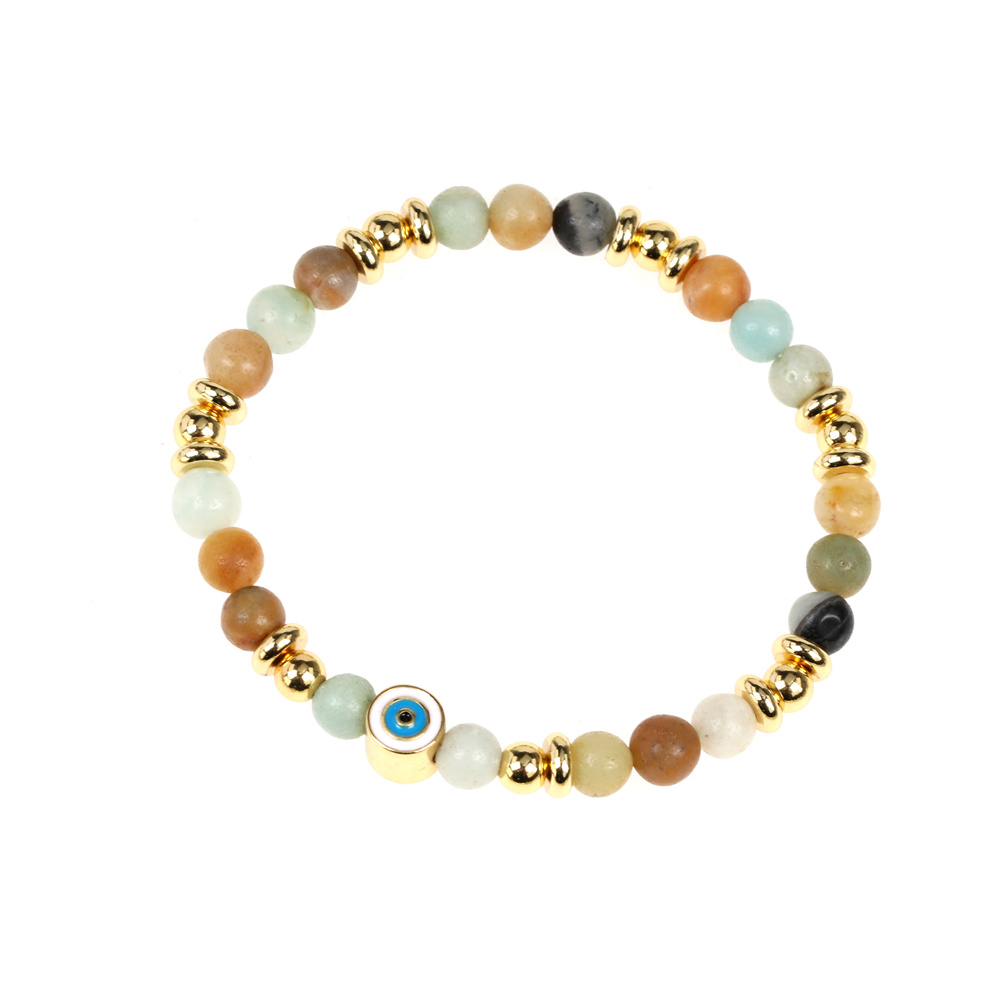 Fashion Round Mixed Materials Handmade Inlay Natural Stone Bracelets Necklace display picture 3
