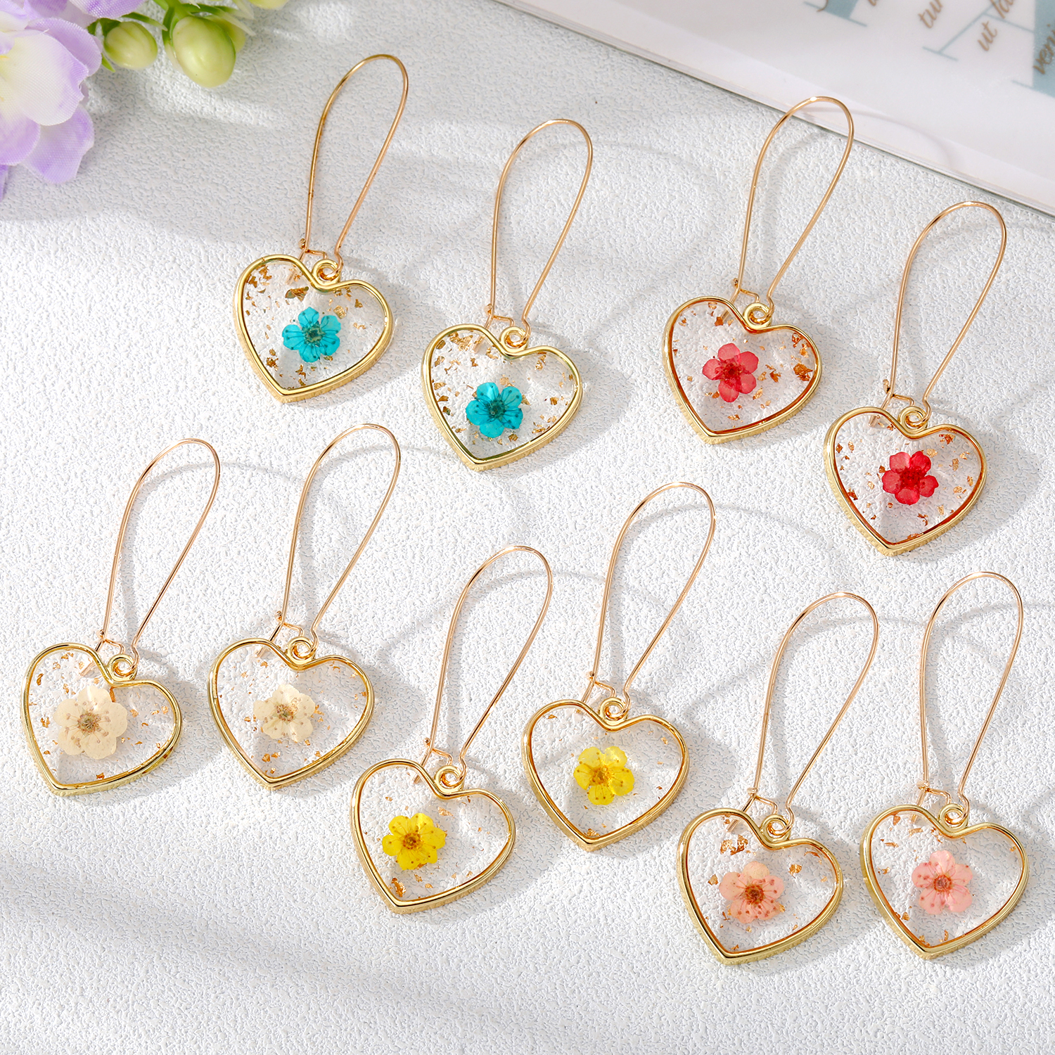 Wholesale Jewelry 1 Pair Simple Style Flower Alloy Alloy Drop Earrings display picture 1