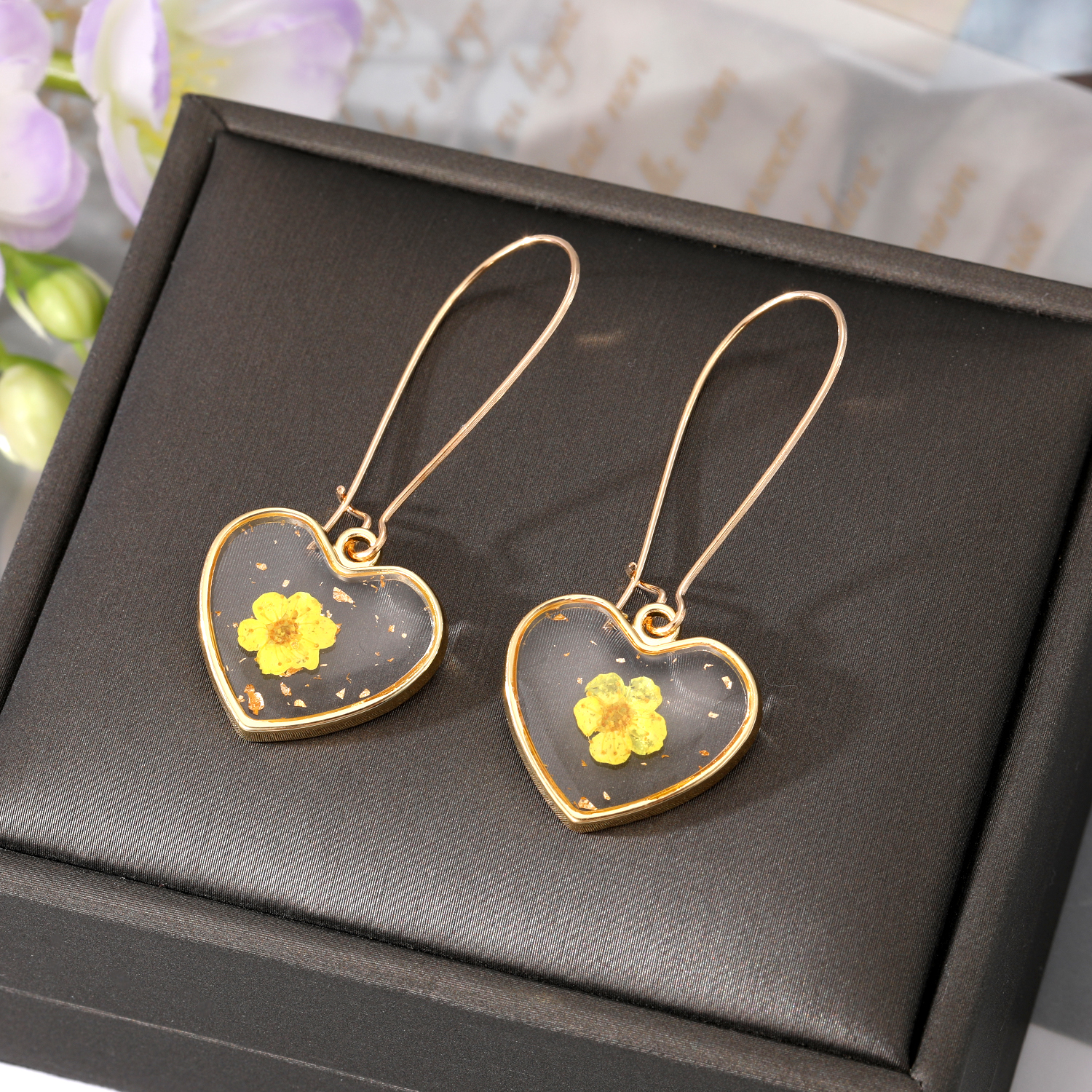 Wholesale Jewelry 1 Pair Simple Style Flower Alloy Alloy Drop Earrings display picture 5