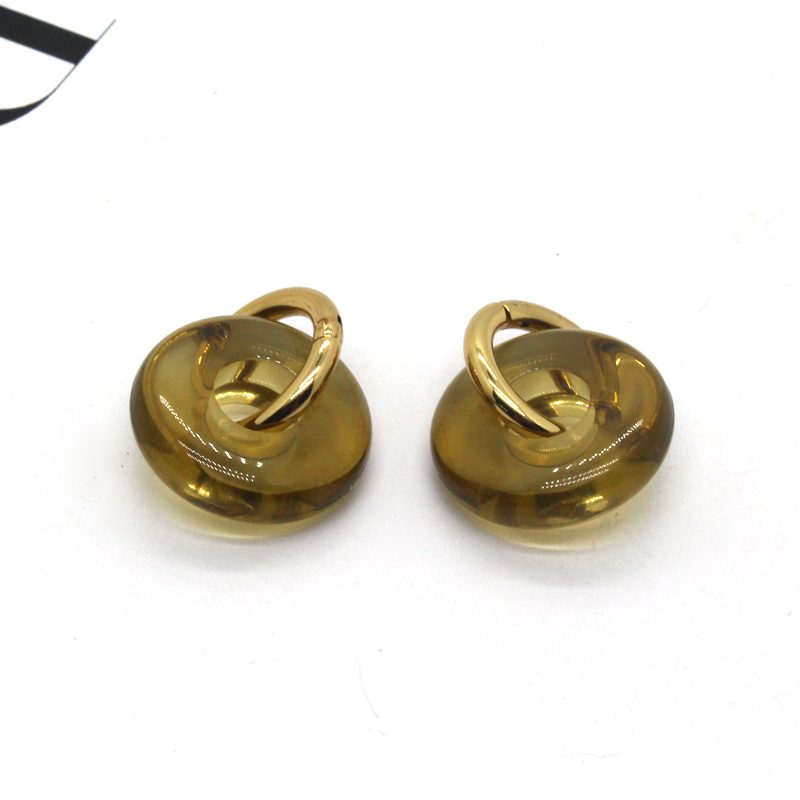 Simple Style Geometric Resin Metal Drop Earrings display picture 4