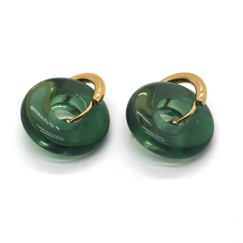 Simple Style Geometric Resin Metal Drop Earrings display picture 6