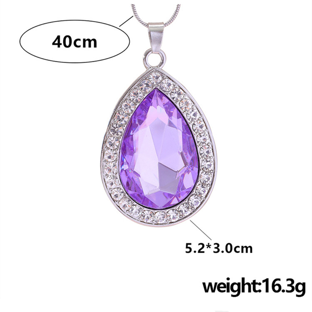 Glam Water Droplets Alloy Zircon Necklace display picture 5