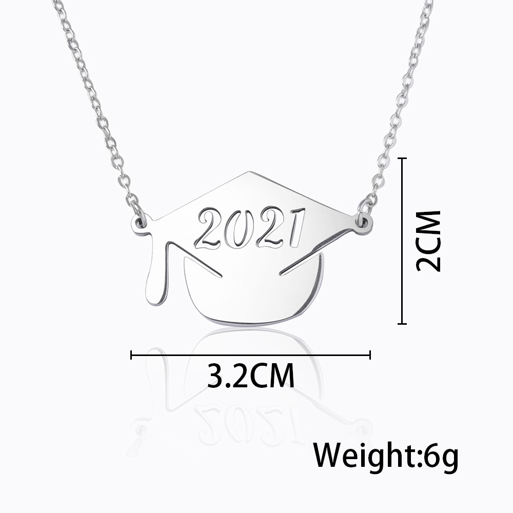 304 Stainless Steel Fashion Plating Number Pendant Necklace display picture 1