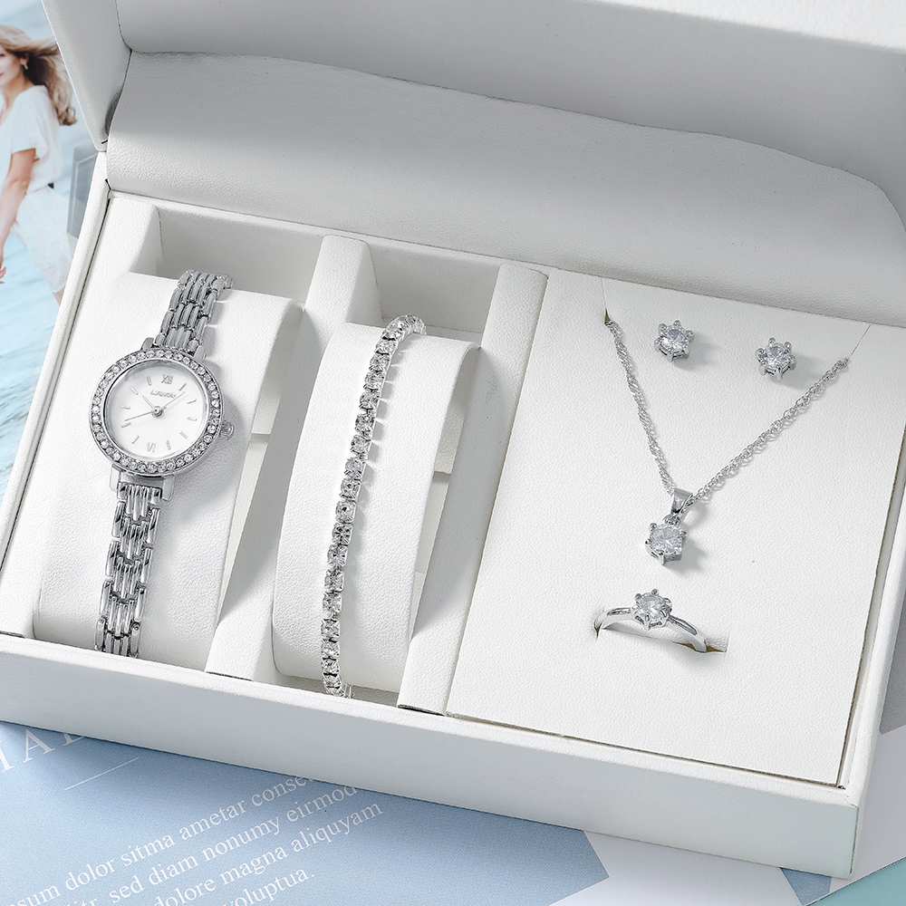 Women's Elegant Geometric Jewelry Buckle Quartz Watch display picture 2