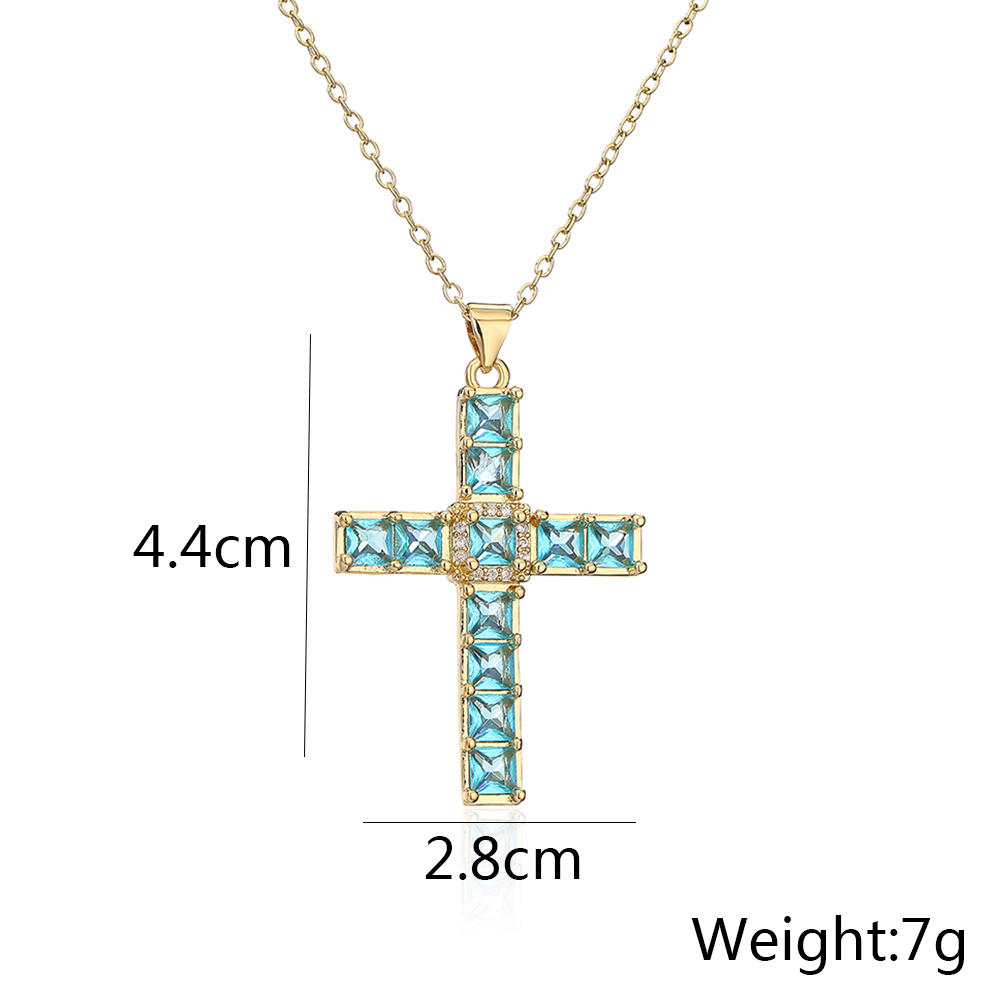 Mode Traverser Le Cuivre Pendentif Incruster Zircon Cuivre Colliers display picture 4